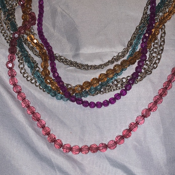 Lovely 9 strands of Beads and Chains - Picture 2 of 4